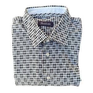 Robert Graham Boys XL 18-20 Button Down Shirt Geometric Pattern Dressy